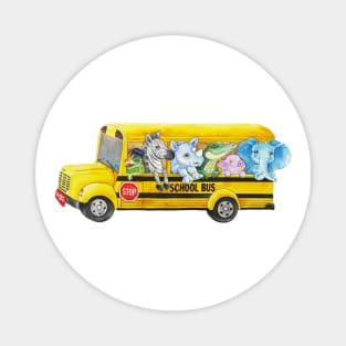 Animal's School bus Magnet